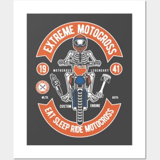 Eat Sleep Ride Motocross - Extreme Motocross Posters and Art